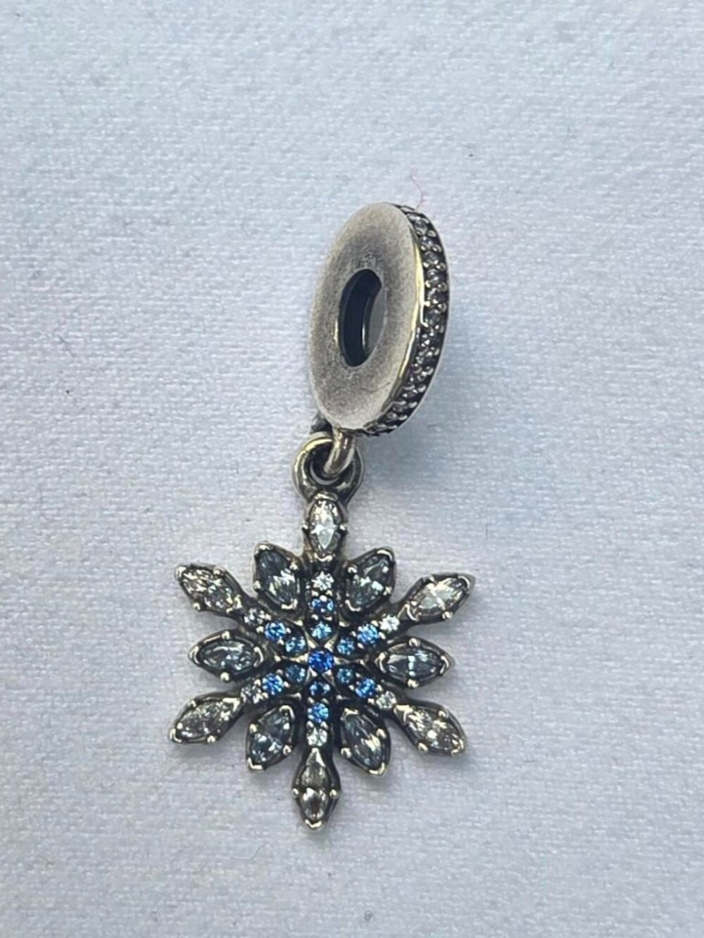 Pandora Crystalized Snowflake Dangle Charm